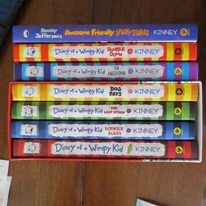Set Diary of a Wimpy Books 1-4, 11, 13 & Spooky Stories Jeff Kinney